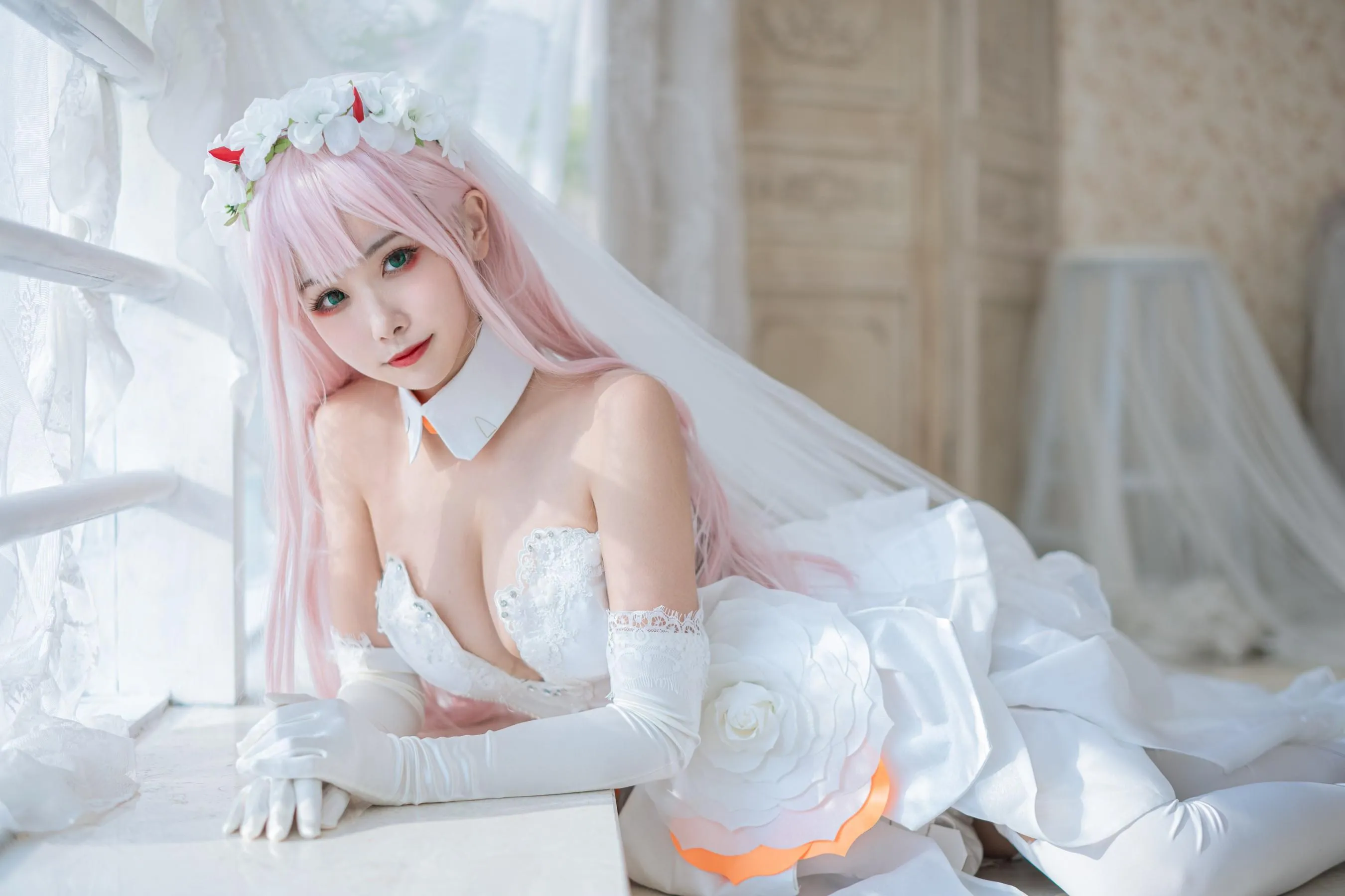 Momoko葵葵 – NO.36 DARLING in the FRANXX 02 泳装 兔女郎花嫁 [61P]插图9
